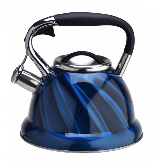 Чайник со свистком, 3.0 л, Pomi d&#039;Oro P-650186 Napoli •   нержавеющая сталь;
•   кнопка на ручке для открывания носика чайника;
•   подходит для всех типов нагревательных поверхностей.
