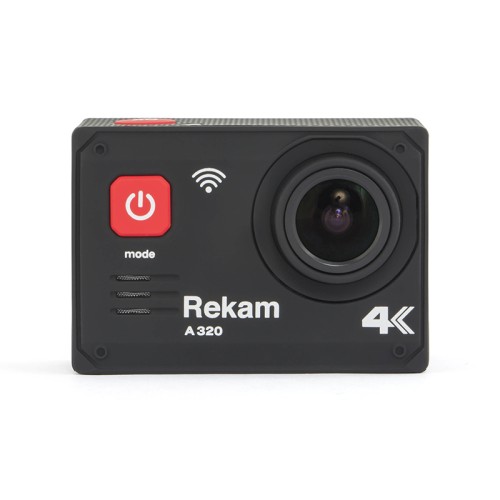 Экшн камера Rekam A320 • циклическая запись; 
• поддержка micro SDHC карт до 64 Гб; 
• быстрый старт; 
• WiFi; 
• угол обзора: 170°; 
• 4K; Full HDi; HD
