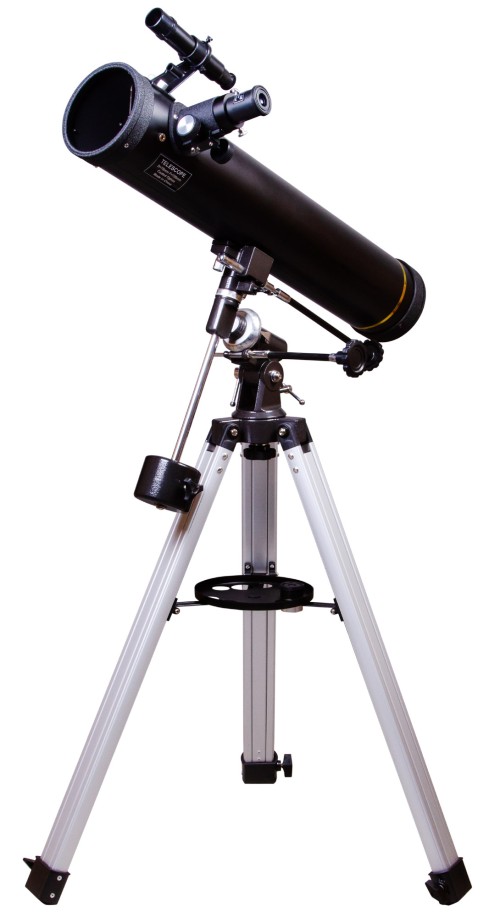 Телескоп Levenhuk Skyline PLUS 80S •   рефлектор Ньютона; 
•   апертура - 76 мм; 
•   фокусное расстояние - 700 мм;
•   алюминиевая тренога.
