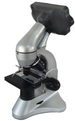 Микроскоп цифровой Levenhuk D70L, монокулярный Увеличение: 40–1600x. В комплекте цифровой дисплей, набор для опытов Levenhuk K50 и кейс