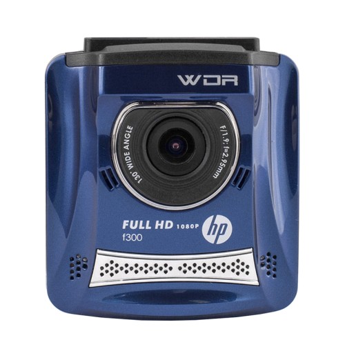 Видеорегистратор НР f300 синий •	FullHD;
•	6-слойная стеклянная линза;
•	угол обзора 130°;
•	G-сенсор;
•	ручная регулировка экспозиции.
