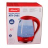 Электрический чайник дисковый ATLANTA ATH-2461 красный - Электрический чайник дисковый ATLANTA ATH-2461 красный