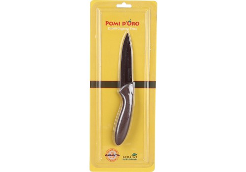 Нож керамический коричневый, Pomi d&#039;Oro K1059 Organza Terra K1059 Organza Terra, коричн керамика Kerano™, длина лезвия - 10 см, толщинаина 2 мм, коричн ручка