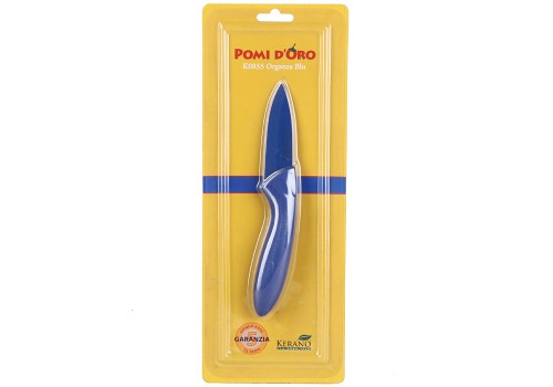 Нож керамический синий, лезвие 8 см, толщина 2 мм, Pomidoro K0855 Organza Blu Нож керамический Pomi d"Oro K0855 Organza Blu, изготовлен из синей керамики Kerano™