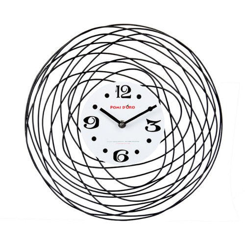 Часы настенные Pomi d&#039;Oro T3315-K •	настенные часы; 
•	металлический циферблат; 
•	витые черные. 


