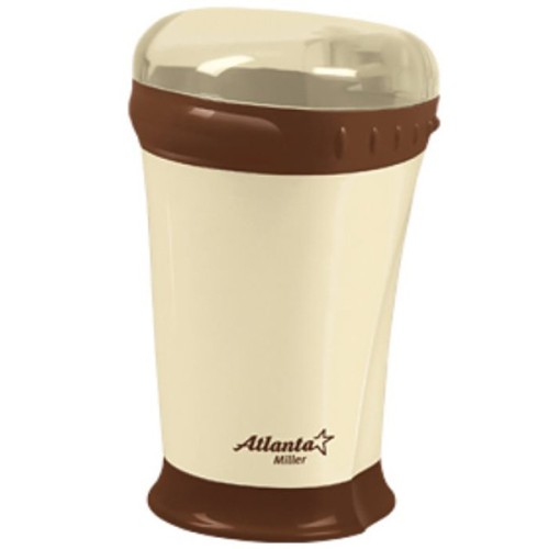 Кофемолка электрическая Atlanta ATH-276, цвет - коричневый •	кофемолка, ретро-дизайн; 
•	ножи из нержавеющей стали; 
•	большой объем, до 75 г кофе. 

