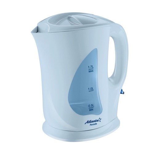 Электрический чайник ATLANTA ATH-723 синий •	электрический чайник; 
•	объём: 1,7 литров; 
•	защита от перегрева. 

