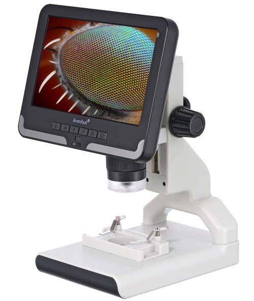 Микроскоп цифровой Levenhuk Rainbow DM700 LCD •   диагональ встроенного экрана – 7 дюймов, возможность поворота;
•   цветное изображение, запись фото и видео в высоком разрешении;
•   светодиодная подсветка с регулировкой яркости;
•   в комплекте готовые микропрепараты для проведения исследований;
•   беспроводной пульт управления даёт доступ ко множеству функций микроскопа;
.