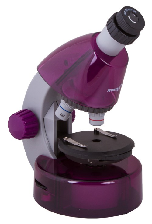 Микроскоп AmethystАметист Levenhuk LabZZ M101 Яркий микроскоп для любознательного ребенка. В комплекте набор для интересных опытов. Увеличение: 40–640 крат 
