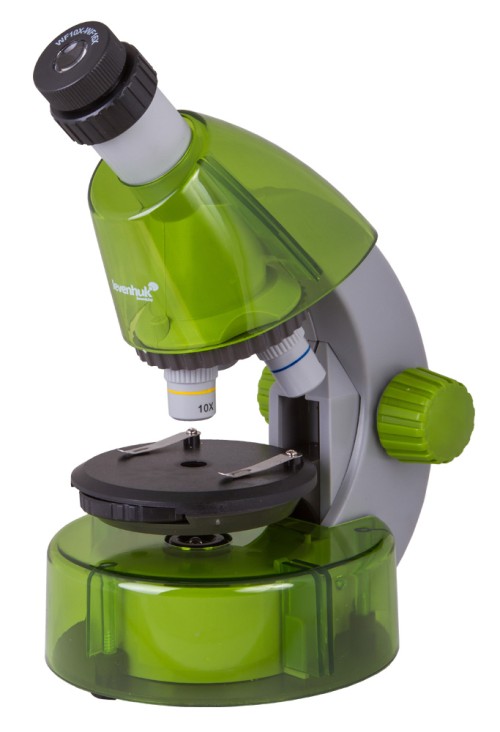Микроскоп LimeЛайм Levenhuk LabZZ M101 Яркий микроскоп для любознательного ребенка. В комплекте набор для интересных опытов. Увеличение: 40–640 крат 