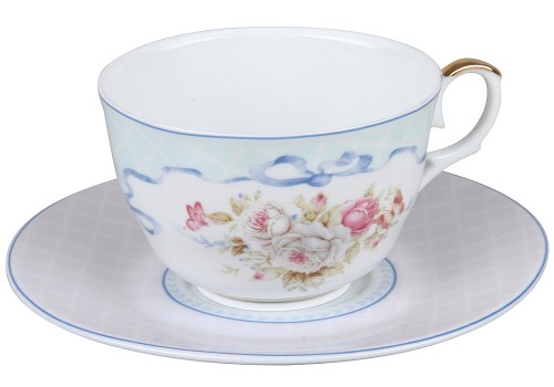 Чайная пара чашка и блюдце, Rosenberg R-255008 •    набор из чашки и блюдца
•    материал: фарфор
