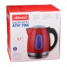 Электрический чайник металлический ATLANTA ATH-786 красный - Электрический чайник металлический ATLANTA ATH-786 красный
