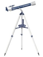 Телескоп Bresser Junior 60/700 AZ Небольшой рефрактор на азимутальной монтировке, предназначенный для начинающих пользователей. Световой диаметр 60 мм. Фокусное расстояние - 700 мм. В комплекте кейс и программное обеспечение.