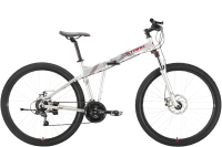 Велосипед Stark'21 Cobra 29.2 D 20, серебристый/красный