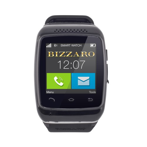 Умные часы Bizzaro CIW101BT Android и iOS совместимость, черный     сенсорный экран 1.54";
    microSIM-карта, GPRS, Bluetooth;
    проигрыватель, шагомер, календарь;
    ответ на звонки и СМС;
    оповещения с Facebook, Twitter, Skype, почты и др.