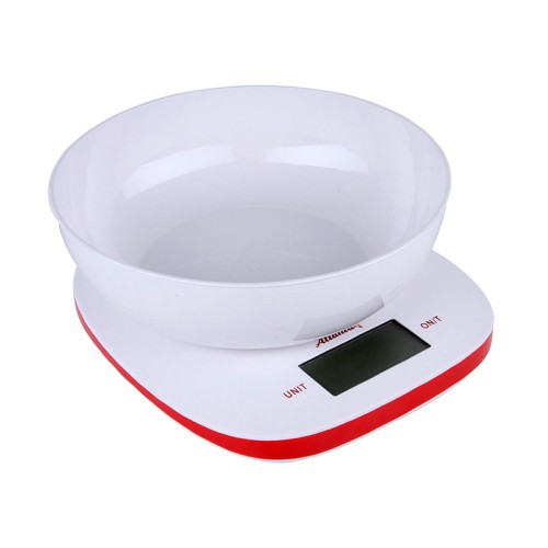 Весы кухонные электронные Atlanta ATH-6210 red •	электронные кухонные весы
•	съемная чаша
•	точность взвешивания: 1г; 
•	обнуление веса; 

