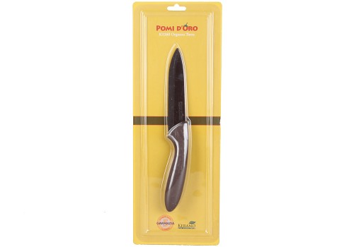 Нож керамический коричневый, Pomi d&#039;Oro K1260 Organza Terra K1260 Organza Terra, коричн керамика Kerano™, длина лезвия - 12 см, толщинаина 2 мм, коричн ручка