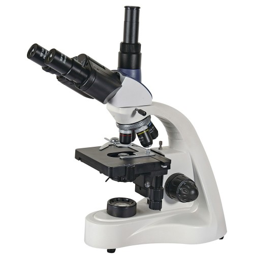 Микроскоп Levenhuk MED 10T тринокулярный • лабораторный микроскоп с увеличением от 40 до 1000 крат; 
• тринокулярная поворотная на 360° насадка с наклоном 30°;
• ахроматическая оптика с антигрибковым покрытием; 
• нижняя светодиодная подсветка (5 Вт) с регулировкой яркости; 
• питание от сети переменного тока. 

