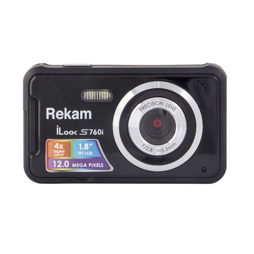 Цифровая камера Rekam iLook S760i чёрная  /3 Уценённый товар (демонстрационный образец). Предоставляется полная гарантия.
•	дисплей 1.8 дюйма;
•	съёмка видео;
•	4х кратный цифровой зум;
•	встроенная вспышка;
•	поддержка SD карт до 32 Гб;
