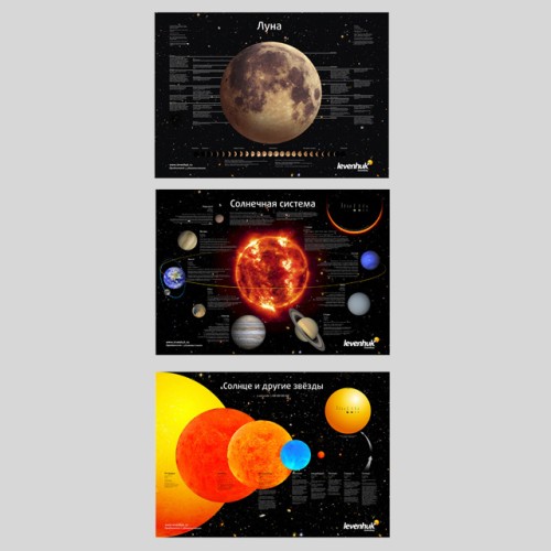 Комплект постеров Levenhuk Космос ● набор из трех постеров;
● мелованная бумага;
● размер: А1, 84х60 см.
