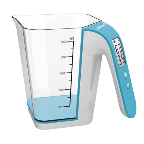 Весы кухонные электронные с чашей ATLANTA ATH-6203 синий •	электронные весы – мерная чаша; 
•	предел взвешивания - 5 кг; 
•	точность измерения 1 г; 
•	обнуление веса; 
•	измерение объема жидкости. 

