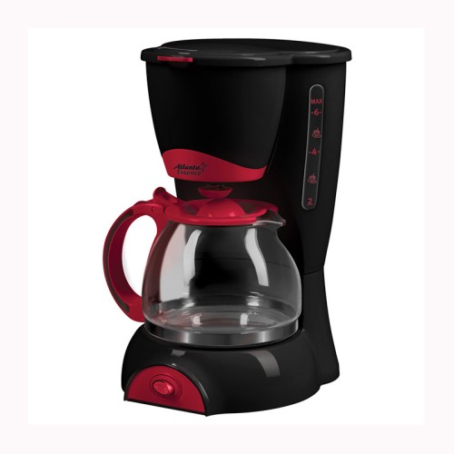 Кофеварка электрическая ATLANTA ATH-541 черный •	капельная электрическая кофеварка; 
•	для молотого кофе; 
•	мощность: 550 Вт; 
•	объем кофейника 0.6 л. 

