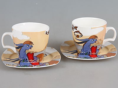 Чайный набор из 4-х предметов на 2 персоны, Rosenberg 8688 В набор входят 2 чашки и 2 блюдца