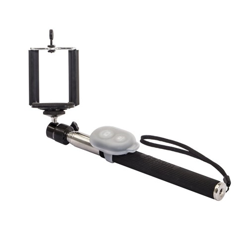 Монопод для селфи Rekam SelfiPod S-450B, с пультом управления /1 •	пульт управления;
•	3D «голова»;
•	держатель для смартфона (макс.вес - 200 г; макс.диагональ - 5 дюймов);
•	поддержка Android и iOS;
•	возможность установки портативной фото- и видео камеры.