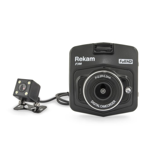 Видеорегистратор Rekam F300 с 2-мя камерами /3 Уценённый товар: демонстрационный образец. Распространяется полная гарантия.

• дополнительная камера заднего вида;
• функция 10-секундной задержки отключения;
• угол обзора 140° (основная камера);
• угол обзора 60° (камера заднего вида); 
• разрешение Full HD (1920×1080), 30 кадров/с;
• циклическая видеозапись;
• режим парковки.
