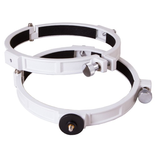 Кольца крепежные Sky-Watcher для рефлекторов 150 мм внутренний диаметр 182 мм ● предназначены для крепления оптической трубы к монтировке
