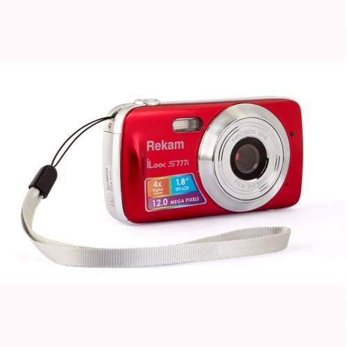 Цифровая камера Rekam iLook S777i red •	компактная фотокамера;
•	12-мегапикселей;
•	4-кратное цифровое увеличение.
