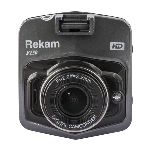 Видеорегистратор Rekam F150 • угол обзора: 120°;
• G-сенсор; 
• датчик парковки; 
• экран: 2.4” ЖК-дисплей; 
• видео: HD. 
