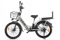 Электровелосипед Green City e-Alfa Fat 2161, серебристый