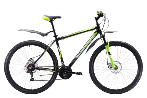 Горный велосипед  Black One Onix 29 D 20 Alloy серый/зелёный/чёрный •   колеса 29";
•   материал рамы - алюминиевый сплав;
•   количество скоростей - 21;
•   пол - унисекс;
•   амортизация - Hard tail;
•   задний тормоз - дисковый механический;
•   задний переключатель - Shimano Tourney RD-TY21A.
