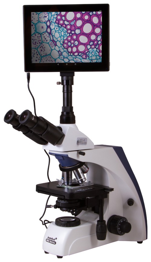 Микроскоп цифровой Levenhuk MED D35T LCD, тринокулярный •   увеличение - 40–1000 крат;
•   тринокулярная насадка; 
•   цифровая камера 5 Мпикс с ЖК-экраном; 
•   "бесонечные" планахроматические объективы;
•   конденсор Аббе с ирисовой диафрагмой и держателем фильтра.
