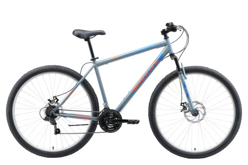 Горный велосипед Black One Onix 29 D 18 серый/оранжевый/голубой •   колеса 29";
•   материал рамы - легированная сталь;
•   количество скоростей - 21;
•   пол - унисекс;
•   амортизация - Hard tail;
•   задний тормоз - дисковый механический;
•   задний переключатель - Shimano Tourney RD-TY21A.
