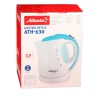 Электрический чайник дисковый ATLANTA ATH-630 белый/синий - Электрический чайник дисковый ATLANTA ATH-630 белый/синий