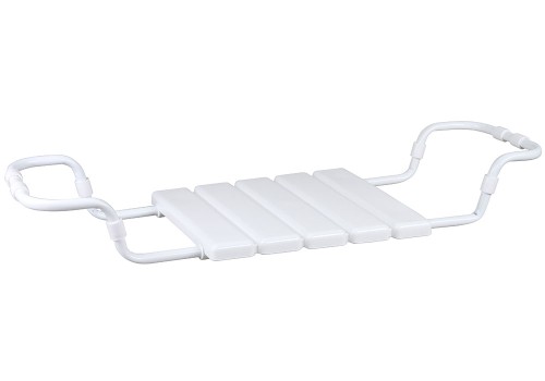 Сиденье для ванны белое, Rosenberg RUS-855001 •   пластиковое сиденье на раздвижной металлической основе;
•   размеры сиденья: 37х30 см; 
•   грузоподъемность: до 160 кг.
