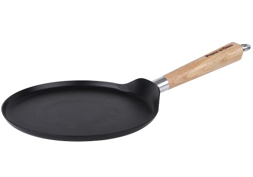 Сковорода для блинов, стальная, 23 см, с деревянной ручкой, Pomi d&#039;Oro PCS-625004 Dilusso Сковорода