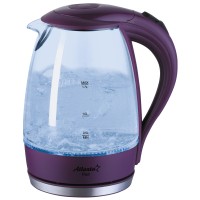 Чайник электрический стеклянный, 1.7 л, Atlanta ATH-2461 violet