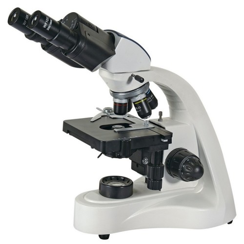 Микроскоп Levenhuk MED 10B бинокулярный • увеличение: 40–1000 крат; 
• бинокулярная насадка; 
• ахроматические объективы; 
• конденсор Аббе с ирисовой диафрагмой и держателем фильтра. 

