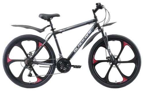 Горный MTB велосипед Black One Onix 26 D FW 16, серый/чёрный/красный •   диаметр колёс -  26 дюймов;
•   материал рамы - сталь;
•   количество скоростей - 21;
•   пол - унисекс;
•   амортизация - Hard tail, ход вилки - 60 мм;
•   задний тормоз - дисковый механический;
•   задний переключатель - Shimano Tourney RD-TY21.
