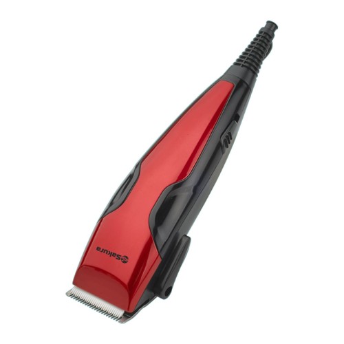 Машинка для стрижки, Sakura Premium SA-5103R •   установка длины волос с помощью поворотного рычажка; 
•   насадки 3, 6, 9 и 12 мм: 
•   керамический нож;
•   питание от электросети.

