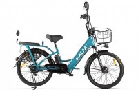 Велогибрид Green City e-Alfa New, сине-серый матовый