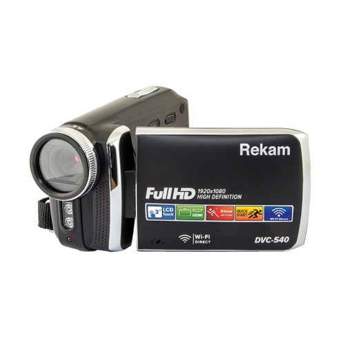 Видеокамера Rekam DVC-540 •	Full HD: 1920 x 1080; 
•	WiFi;
•	вспышка: LED Светодиодная; 
•	3” цветной TFT ЖК-монитор, поворот на 270 градусов. 

