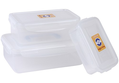 Набор из 3-х контейнеров 2.0 л, 1.1 л и 0.5 л, Pomi d&#039;Oro RUS-575024 •   набор пластиковых контейнеров с крышками.
