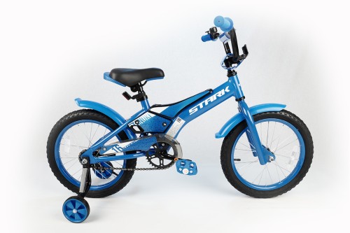 Детский велосипед Stark&#039;20 Tanuki 16 Boy голубой/белый •   колеса 18";
•   материал рамы - алюминиевый сплав;
•   количество скоростей - 1;
•   для мальчиков;
•   амортизация - Rigid (жёсткий);
•   передний тормоз отсутствует, задний тормоз - ножной.

