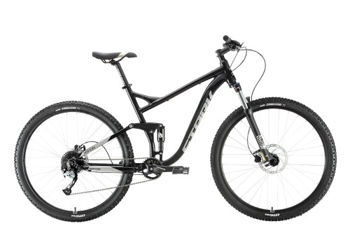 Горный велосипед Stark&#039;20 Tactic 29.5 FS HD 18 чёрный/серебристый •   колеса 29.5 дюйма;
•   материал рамы - алюминиевый сплав;
•   количество скоростей - 9;
•   пол - унисекс;
•   амортизация: двухподвесный, ход вилки - 100 мм;
•   задний тормоз - дисковый гидравлический;
•   задний переключатель - Shimano Acera-X RD-M3000.

